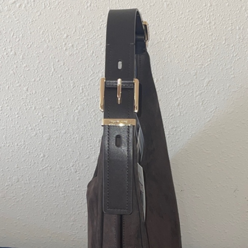 NWT Michael Kors Brown Nolita Leather Hobo Bag Large - Picture 16 of 16